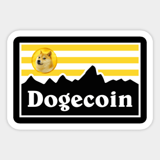 Dogecoin to the Moon Sticker